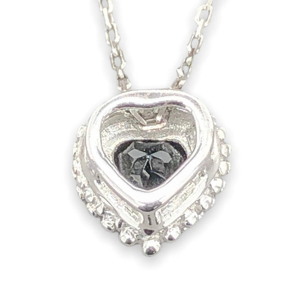 SS Onyx Heart Slide Pendant - Walter Bauman Jewelers