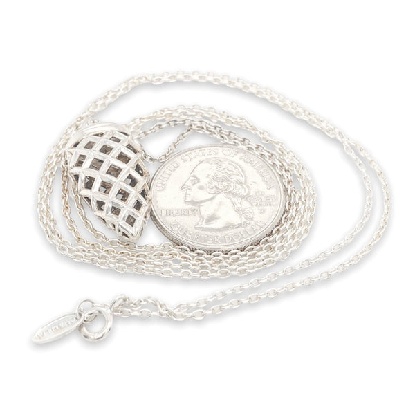 SS Open Acorn Locket Necklace - Walter Bauman Jewelers