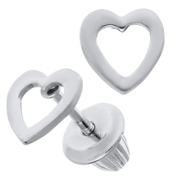 SS Open Heart Earring - Walter Bauman Jewelers