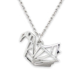 SS Origami Swan Pendant - Walter Bauman Jewelers