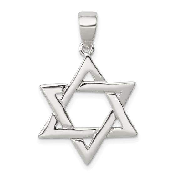 SS Polished Star of David Pendant - Walter Bauman Jewelers