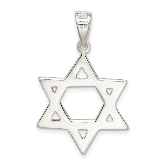 SS Polished Star of David Pendant - Walter Bauman Jewelers