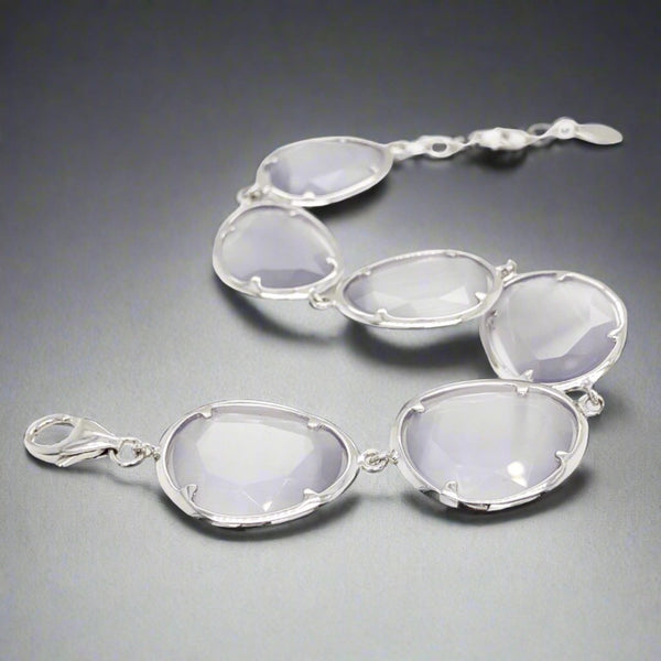 SS Purple Cat’s Eye Quartz Bracelet - Walter Bauman Jewelers