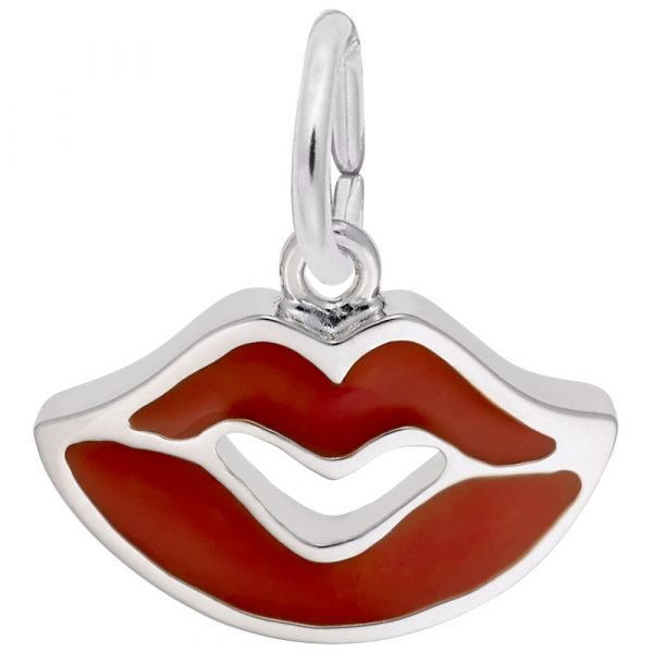 SS Red Lips Charm - Walter Bauman Jewelers