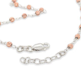 SS RGP D/C Bead Ankle Bracelet - Walter Bauman Jewelers