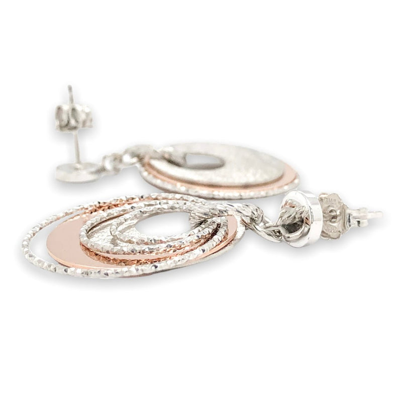 SS RGP “Lum” Textured Circle Dangle Earrings - Walter Bauman Jewelers