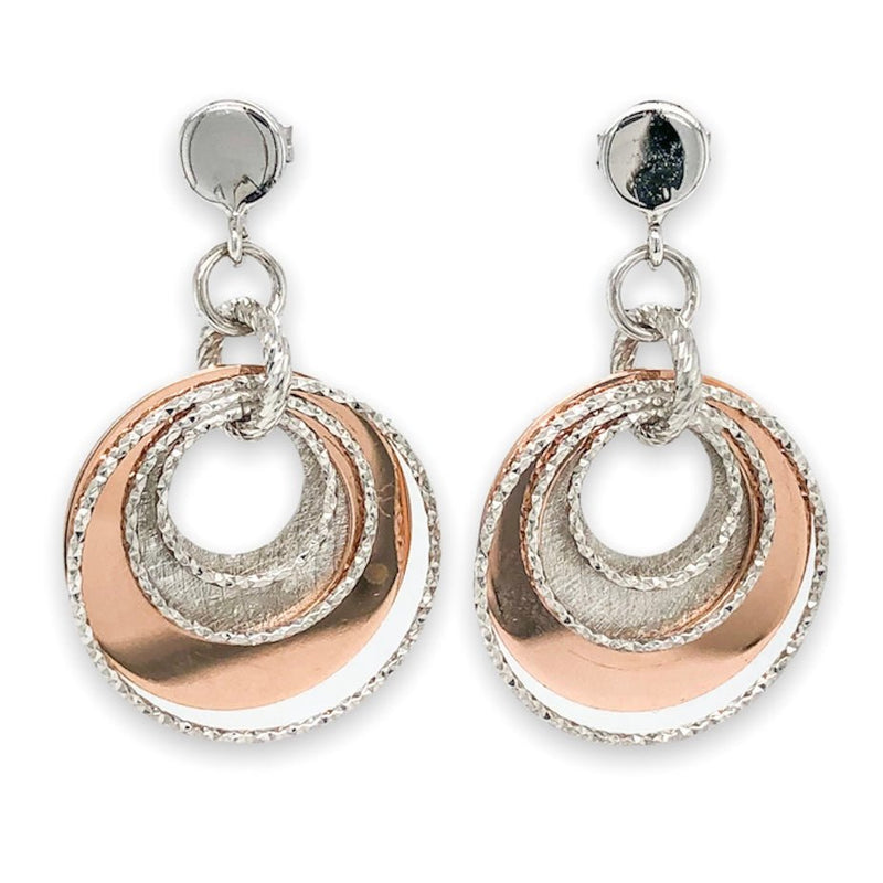 SS RGP “Lum” Textured Circle Dangle Earrings - Walter Bauman Jewelers
