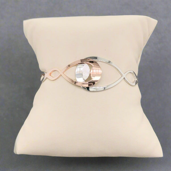 SS RGP Open Design Bangle Bracelet - Walter Bauman Jewelers