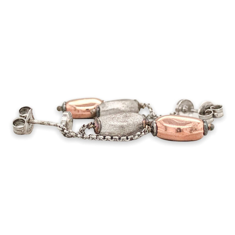 SS RGP Oval Bead Dangle Earrings - Walter Bauman Jewelers
