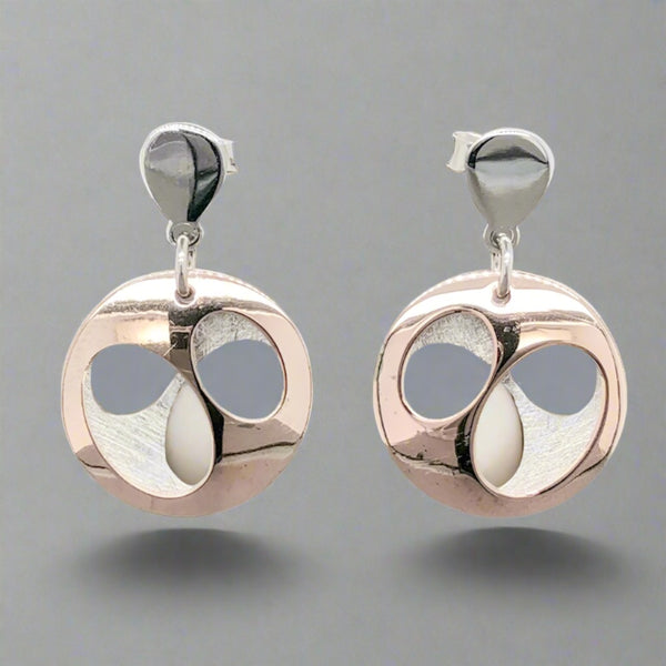 SS RGP Pierced Oval Drop Earrings - Walter Bauman Jewelers