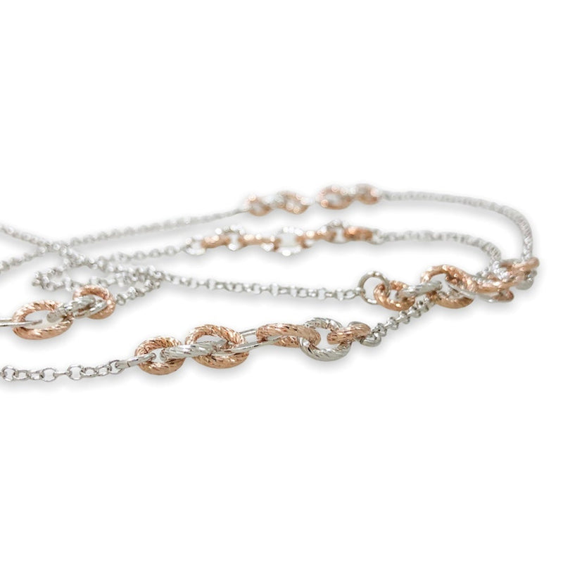 SS RGP “Synthesis” Textured Circle Link Necklace - Walter Bauman Jewelers