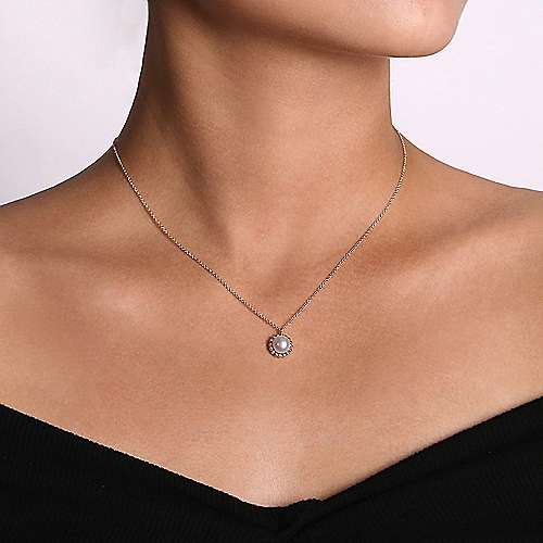 SS Round Pearl Pendant Necklace - Walter Bauman Jewelers