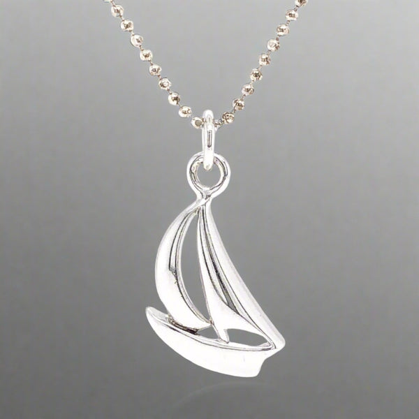 SS Sailboat Pendant - Walter Bauman Jewelers