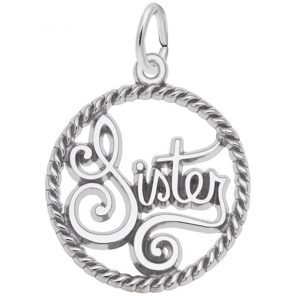 SS Sister Circle Charm - Walter Bauman Jewelers