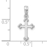 SS Small Budded Cross - Walter Bauman Jewelers