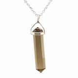 SS Smoky Glass Prism Pendant - Walter Bauman Jewelers