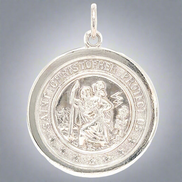 SS St. Christopher Medal Pendant - Walter Bauman Jewelers