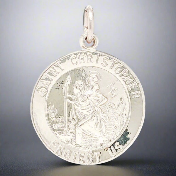 SS St. Christopher Medal Pendant - Walter Bauman Jewelers