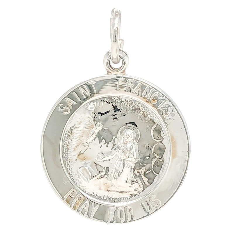SS St. Francis Medal Pendant - Walter Bauman Jewelers