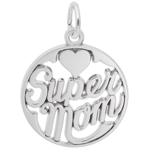 SS Super Mom Charm - Walter Bauman Jewelers