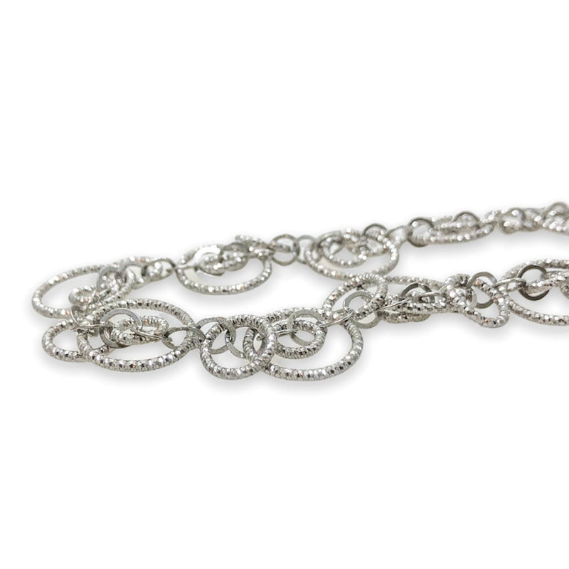 SS Textured “Circulation” Circle Necklace - Walter Bauman Jewelers