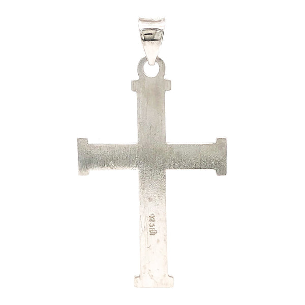 SS Textured Cross - Walter Bauman Jewelers