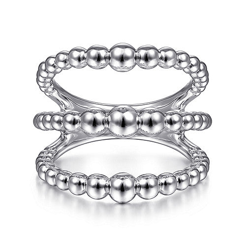 SS Triple Row Beaded Ring - Walter Bauman Jewelers