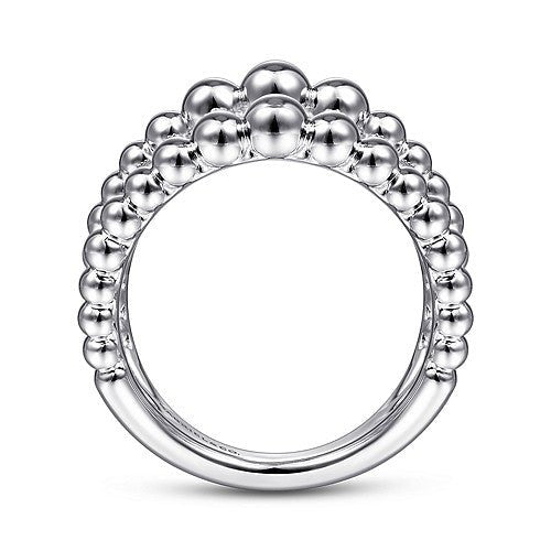 SS Triple Row Beaded Ring - Walter Bauman Jewelers