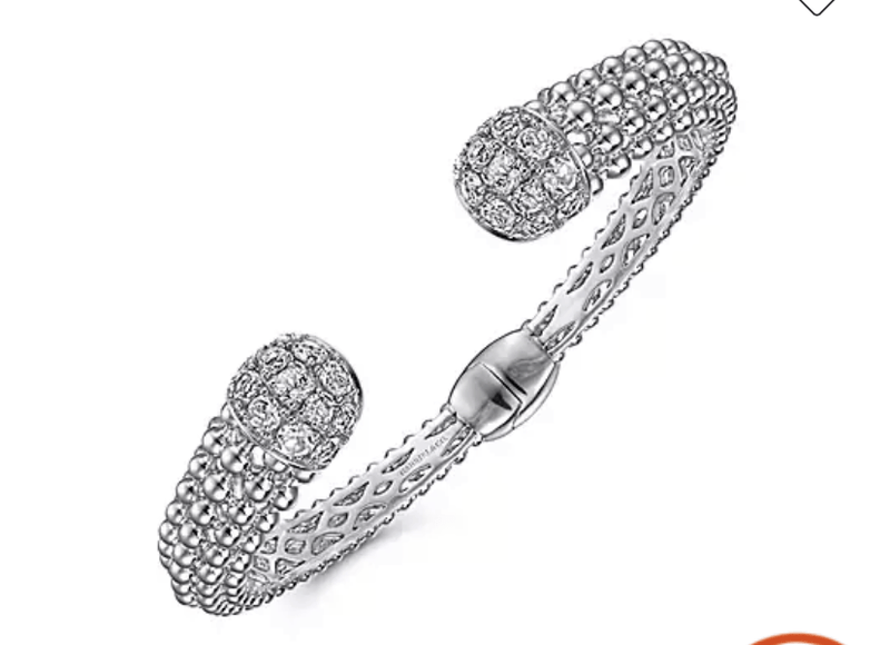 SS White Sapphire Bangle Bracelet - Walter Bauman Jewelers