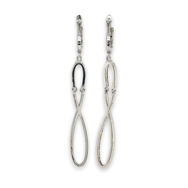 SS White Topaz Infinity Dangle Earrings - Walter Bauman Jewelers