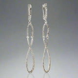 SS White Topaz Infinity Dangle Earrings - Walter Bauman Jewelers