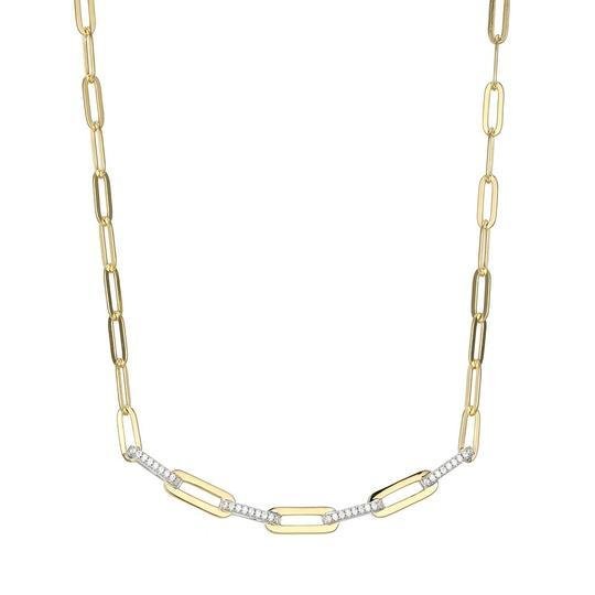 SS YGP 19" Paperclip Necklace - Walter Bauman Jewelers