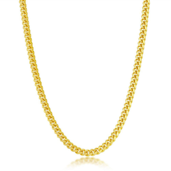 SS YGP 22" 4mm Solid Cuban Link Chain - Walter Bauman Jewelers