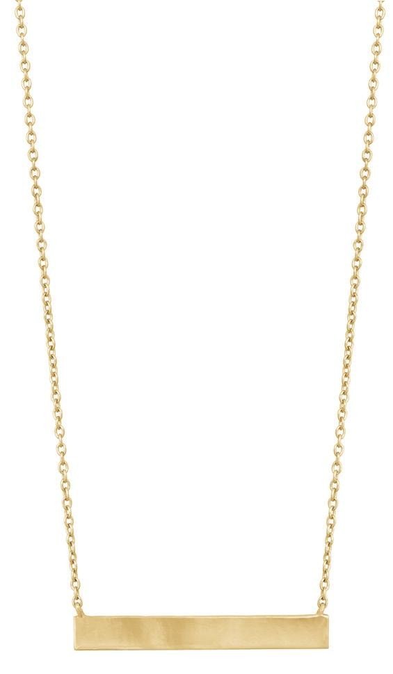 SS YGP 4mm Bar Necklace - Walter Bauman Jewelers