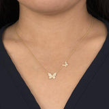 SS YGP Cubic Zirconia Butterfly Necklace - Walter Bauman Jewelers