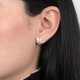 SS YGP CZ Butterfly Earrings - Walter Bauman Jewelers