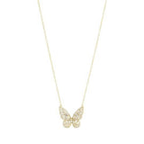 SS YGP CZ Butterfly Necklace - Walter Bauman Jewelers