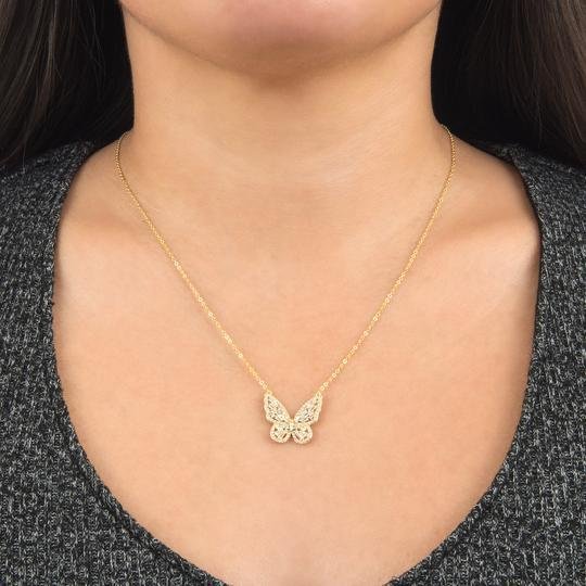 SS YGP CZ Butterfly Necklace - Walter Bauman Jewelers