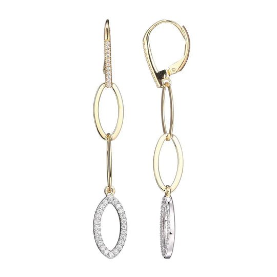 SS YGP CZ Marquise Shape Earrings - Walter Bauman Jewelers