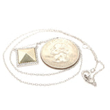 SS YGP CZ Pyramid Necklace - Walter Bauman Jewelers