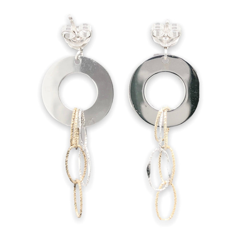 SS YGP Frederic Duclos Circle & Oval Drop Earrings - Walter Bauman Jewelers