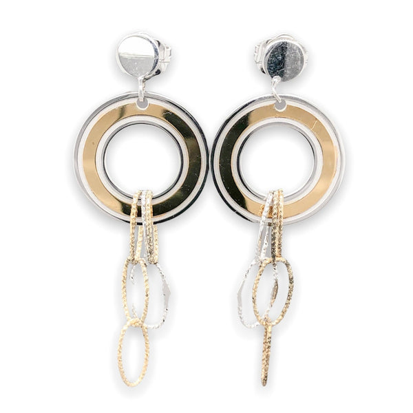 SS YGP Frederic Duclos Circle & Oval Drop Earrings - Walter Bauman Jewelers