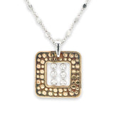SS YGP “Ivy” D/C Square Pendant - Walter Bauman Jewelers