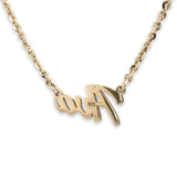 SS YGP Script “Ava” Nameplate Necklace - Walter Bauman Jewelers