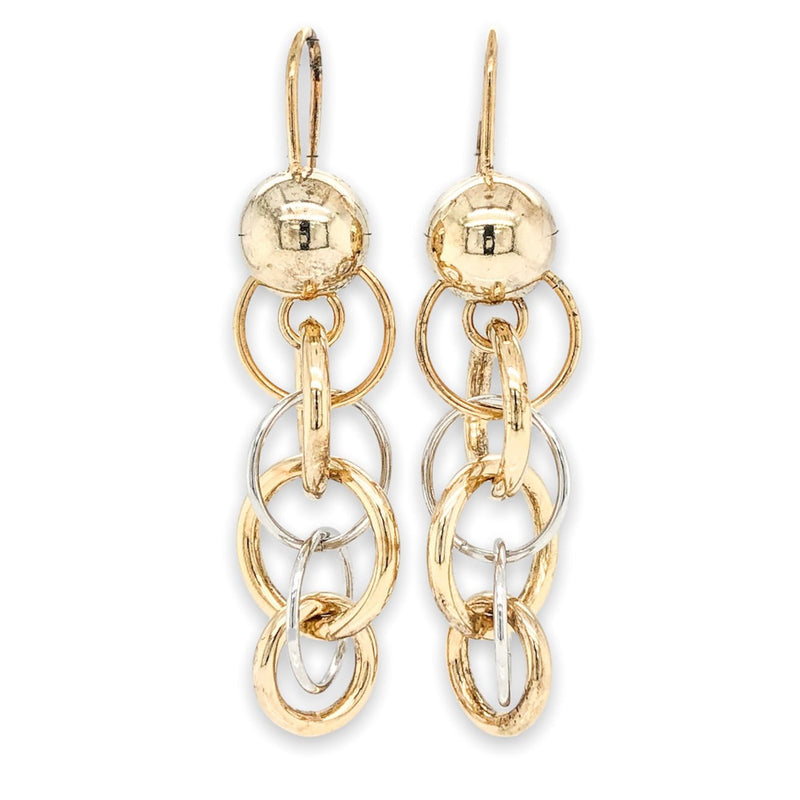 SS YGP “Tricia” Circle Link Dangle Earrings - Walter Bauman Jewelers