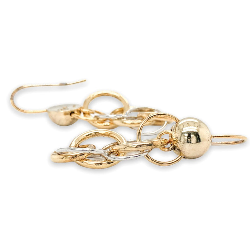 SS YGP “Tricia” Circle Link Dangle Earrings - Walter Bauman Jewelers