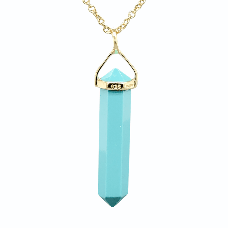 SS YGP Turquoise Prism Pendant - Walter Bauman Jewelers