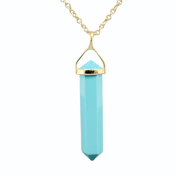 SS YGP Turquoise Prism Pendant - Walter Bauman Jewelers