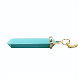 SS YGP Turquoise Prism Pendant - Walter Bauman Jewelers