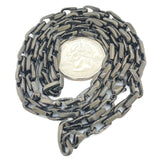 Stainless Steel 24" Stirrup Link Black Chain - Walter Bauman Jewelers
